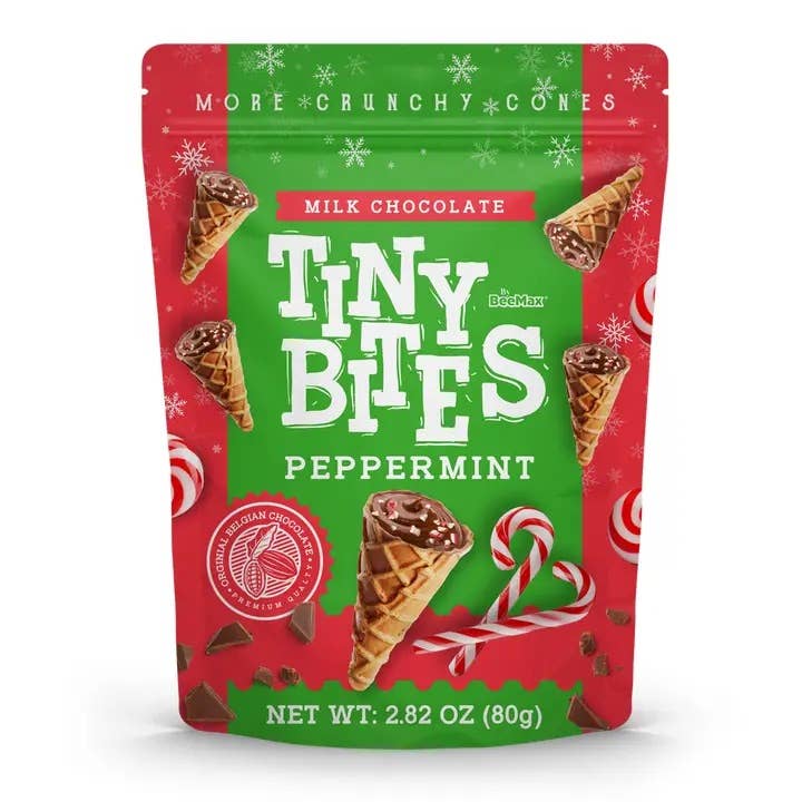 Grandpa Joe's Candy Shop - Tiny Bites Milk Chocolate Peppermint Waffle Cones 2.8oz 12ct