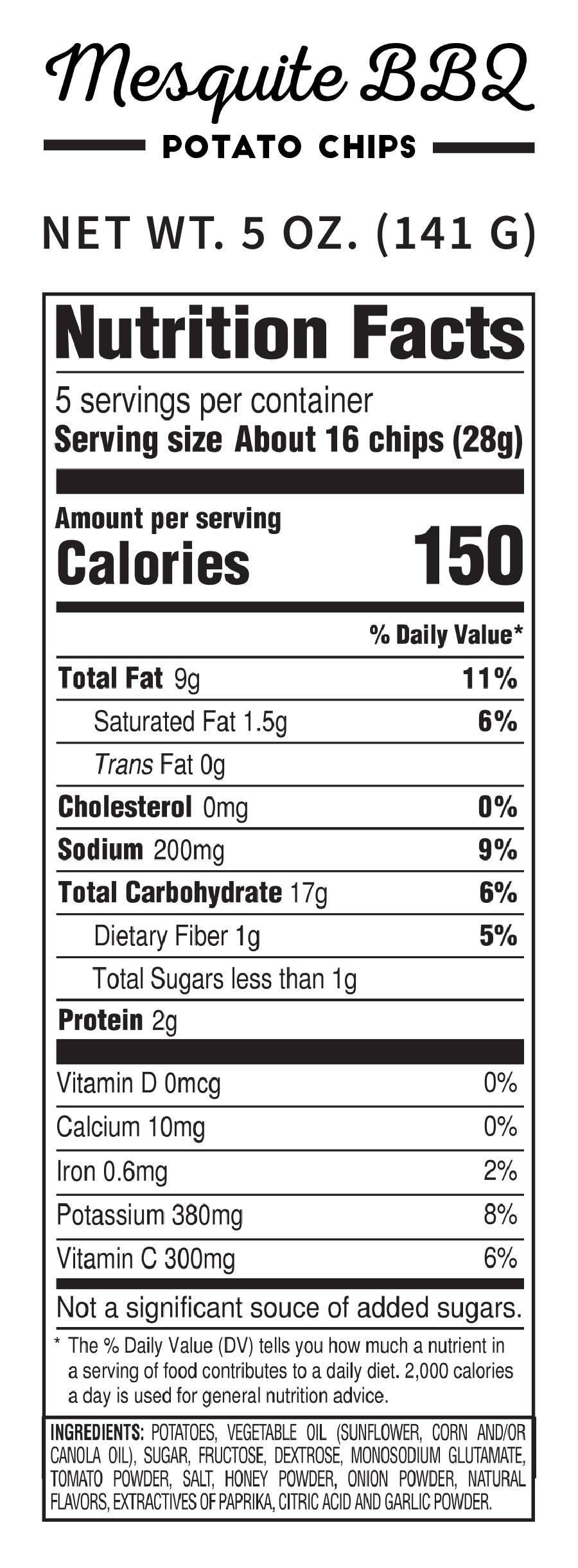 Pop Daddy Snacks - Mesquite BBQ Kettle Cooked Potato Chips 5.0 oz