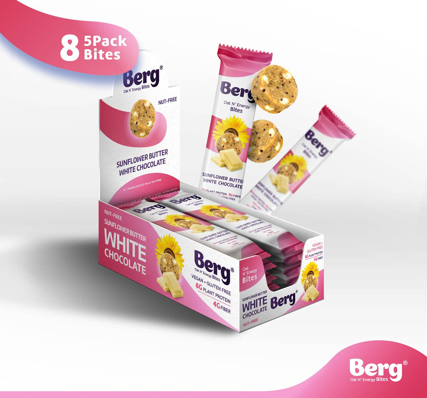 1.5oz Sunflower Butter White Chocolate Energy Bites