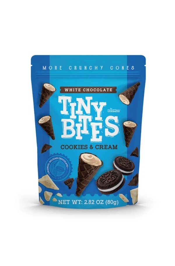 Grandpa Joe's Candy Shop - Tiny Bites White Choc Cookies & Cream Waffle Cone 2.8oz 12ct