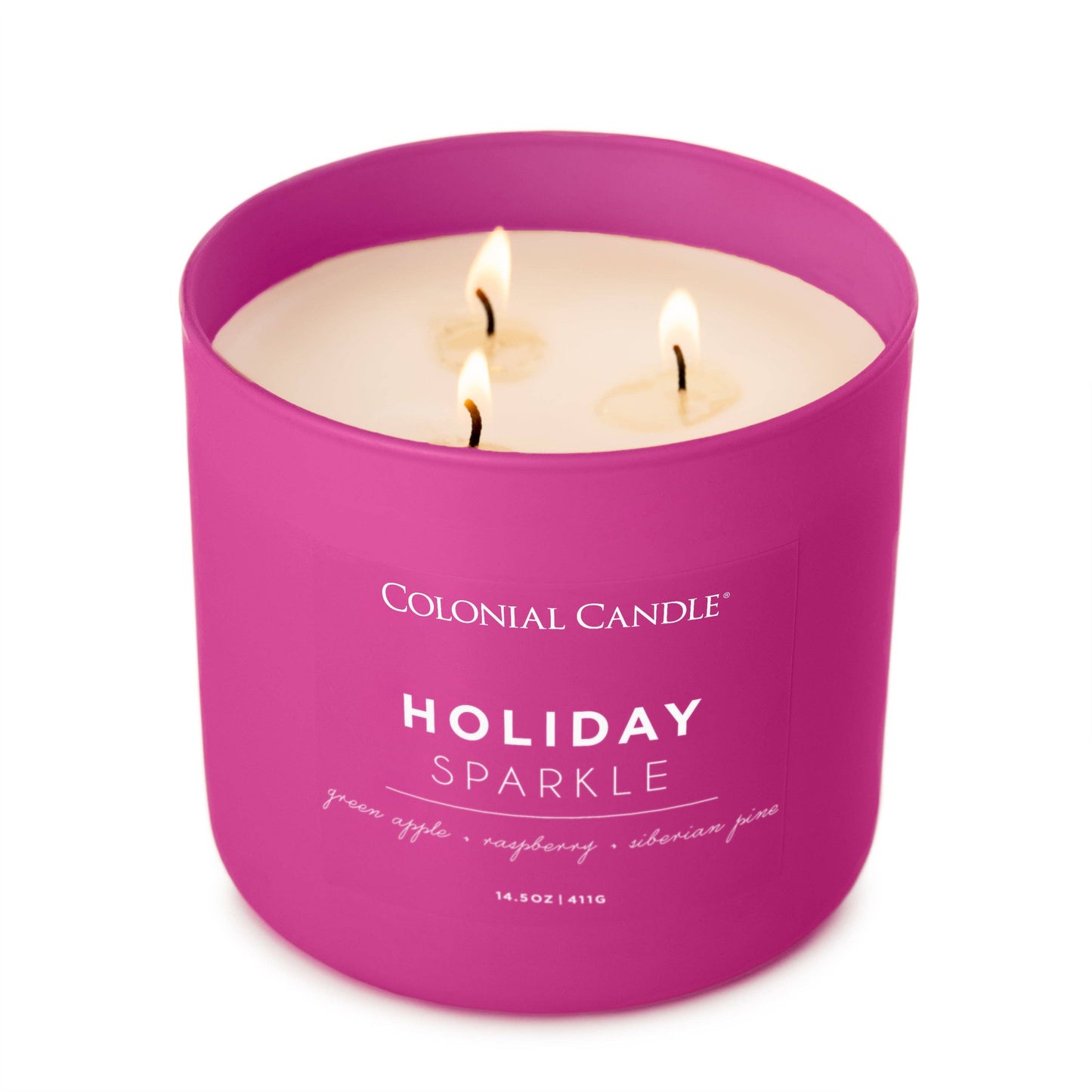 MVP Group International INC - Holiday Sparkle Scented Jar Candle, Soy Blend Wax, 14.5oz