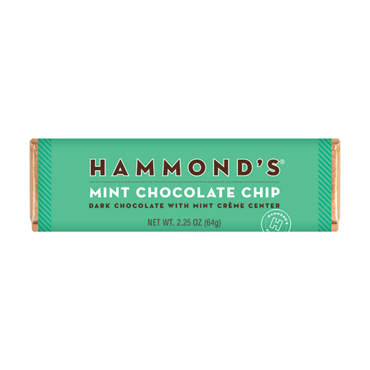 Hammond's Candies - Candy Bar - Dark Chocolate - Mint Chocolate Chip - 2.25 oz