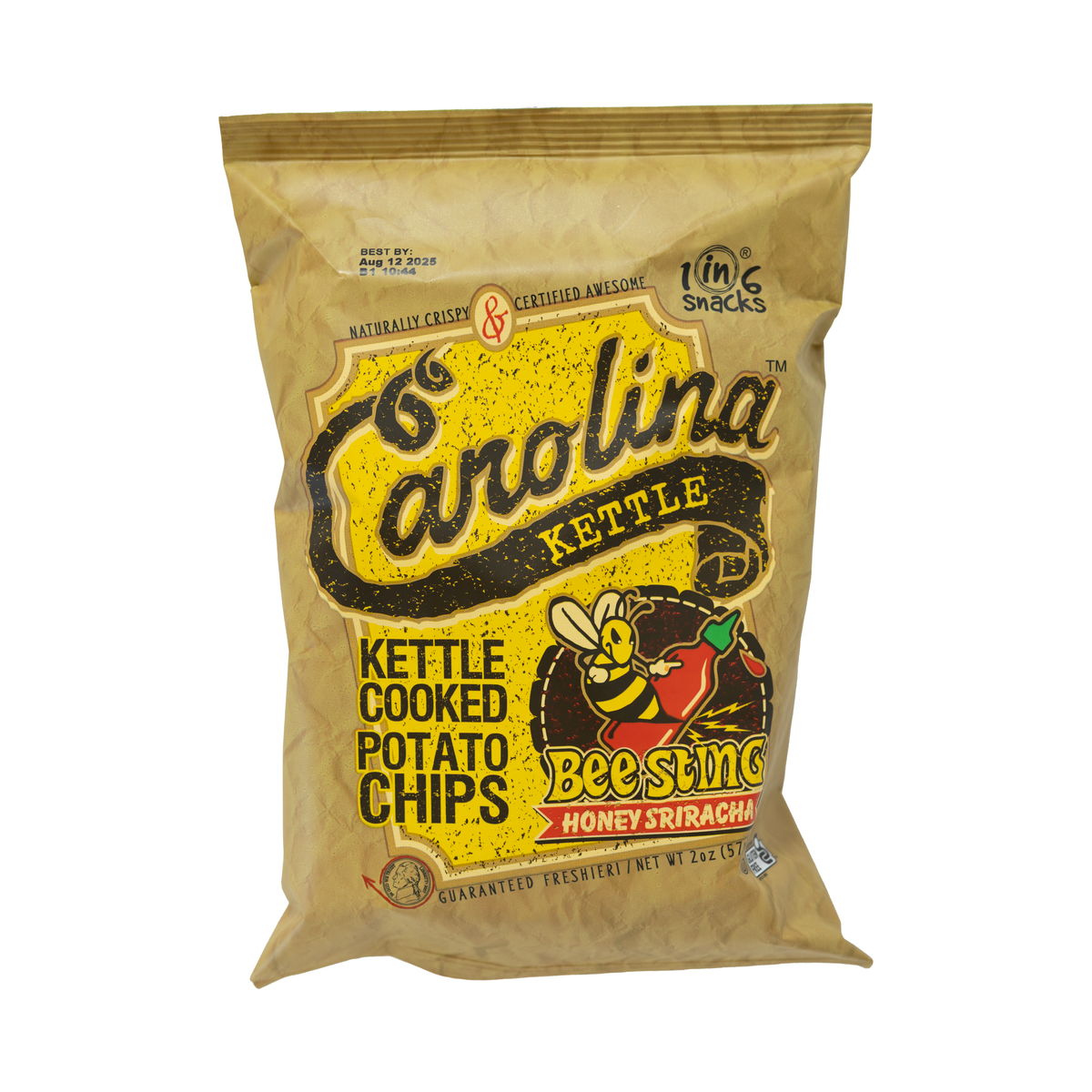 1 in 6 Snacks- Carolina Kettle chips - Honey Sriracha Carolina Kettle Chips 5 oz