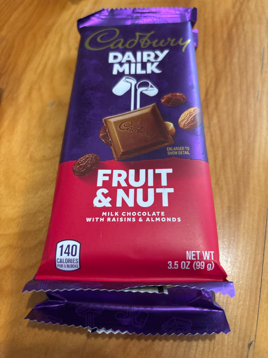 Cadbury fruit and nut