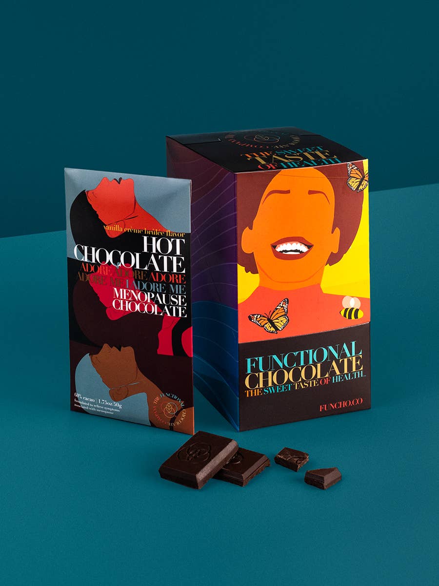 The Functional Chocolate Company - Hot Chocolate - Menopause Formula - Vanilla Crème Brûlée