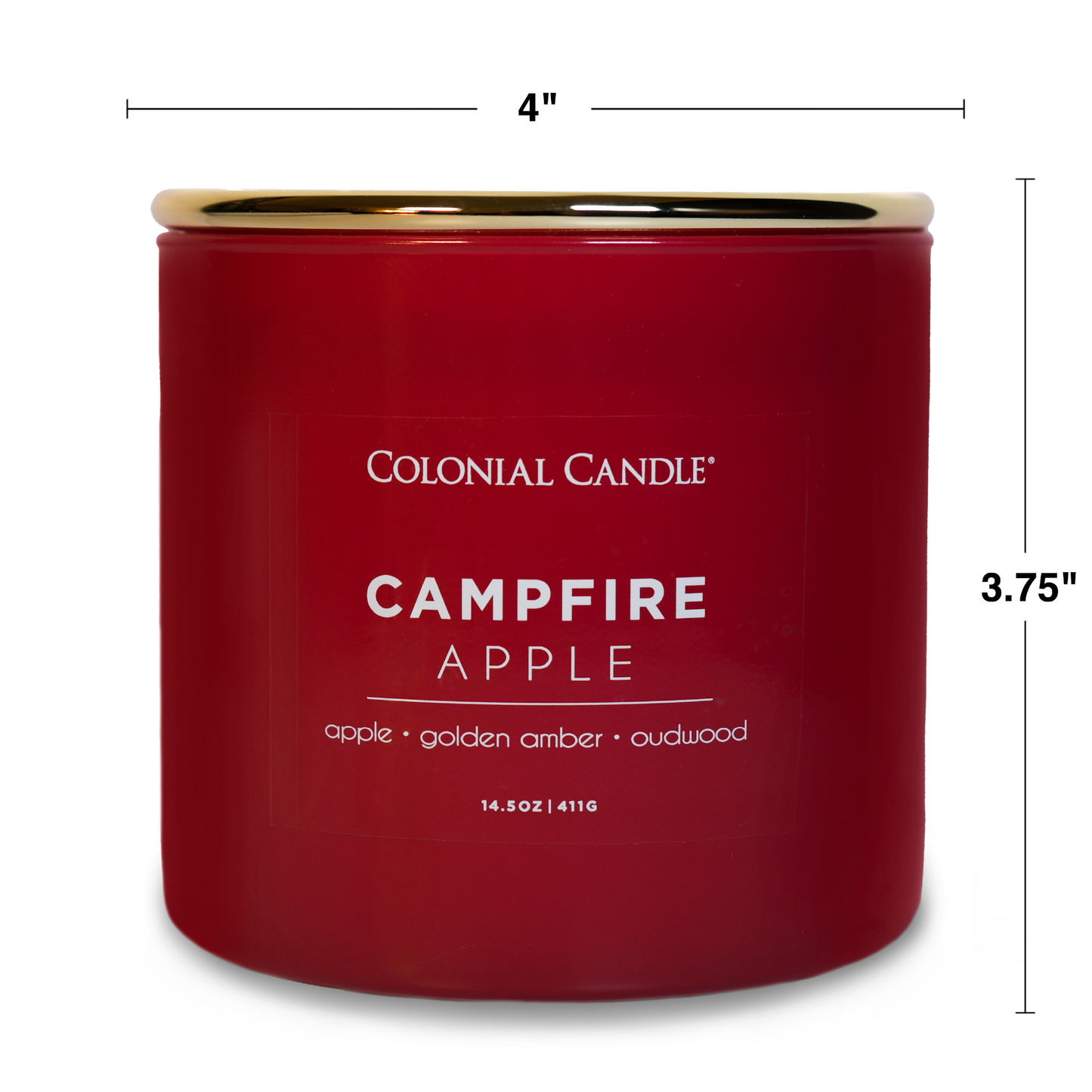 MVP Group International INC - Campfire Apple Scented Jar Candle, Soy Blend Wax, 14.5oz
