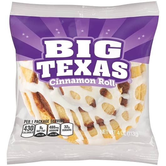 Big Texas Cinnamon Roll Single Serve 4oz