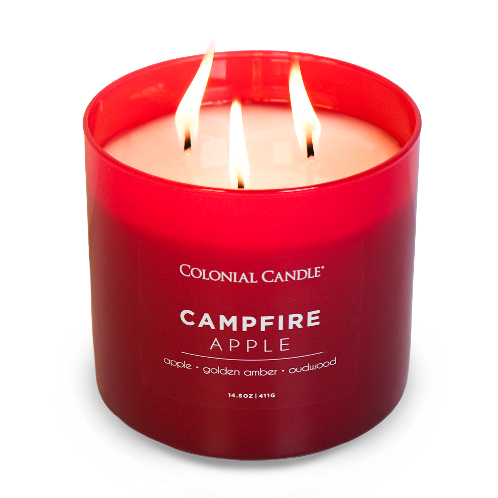 MVP Group International INC - Campfire Apple Scented Jar Candle, Soy Blend Wax, 14.5oz