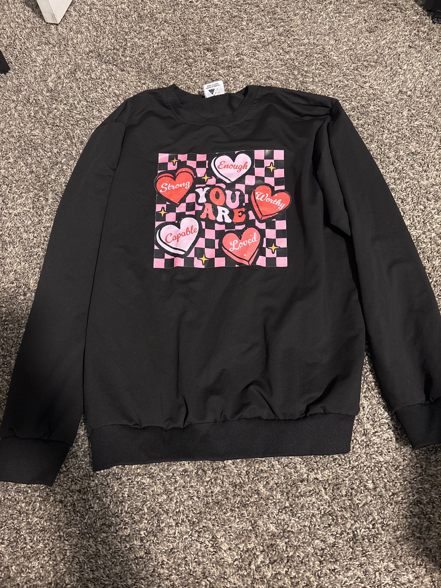Large valentines sweatshirt