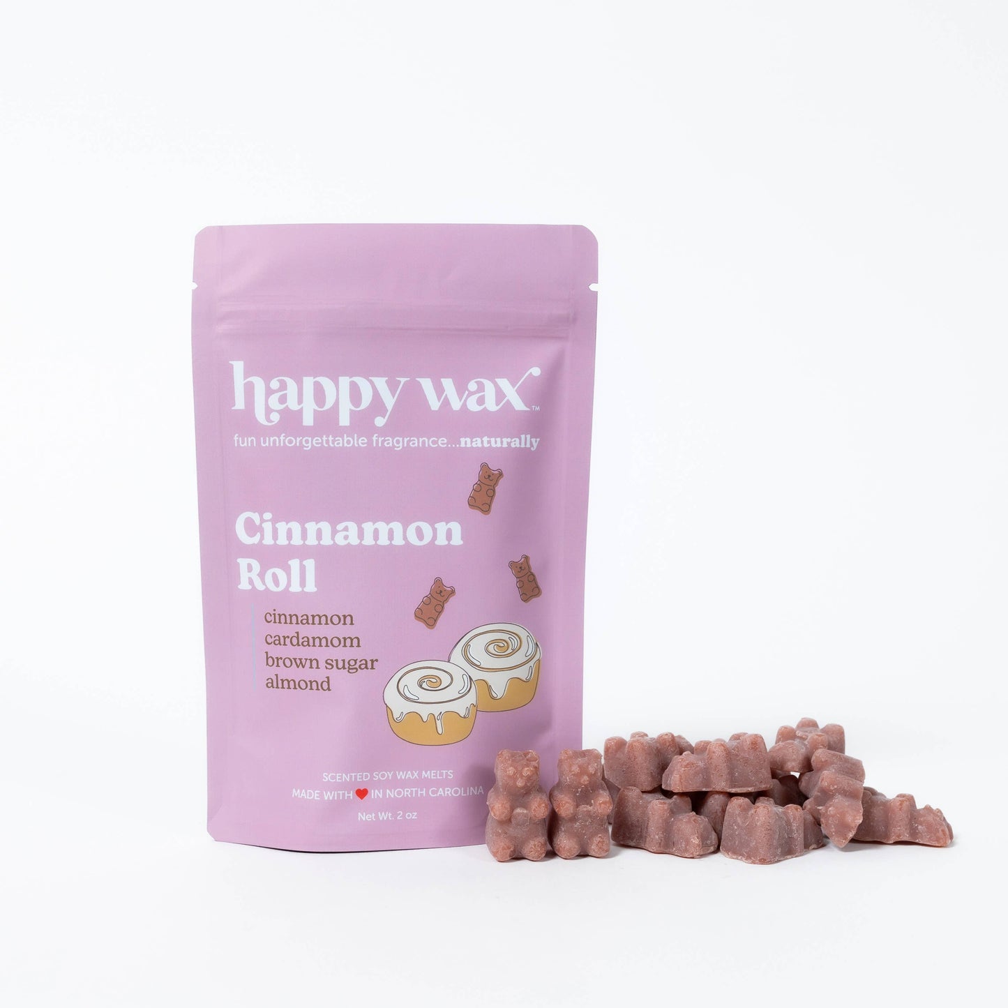 Cinnamon Roll Wax Melts - 4 oz tin 30 teddy bears