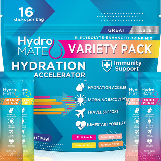 HydroMate - HydroMATE Electrolyte Powder Variety Pack (16 Sticks)