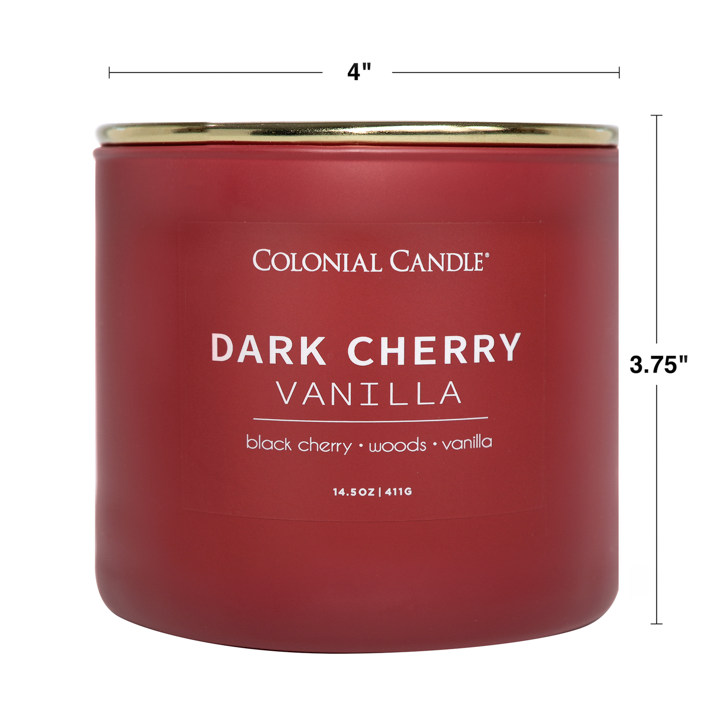 MVP Group International INC - Dark Cherry Vanilla Scented Candle, Soy Blend Wax, 14.5oz