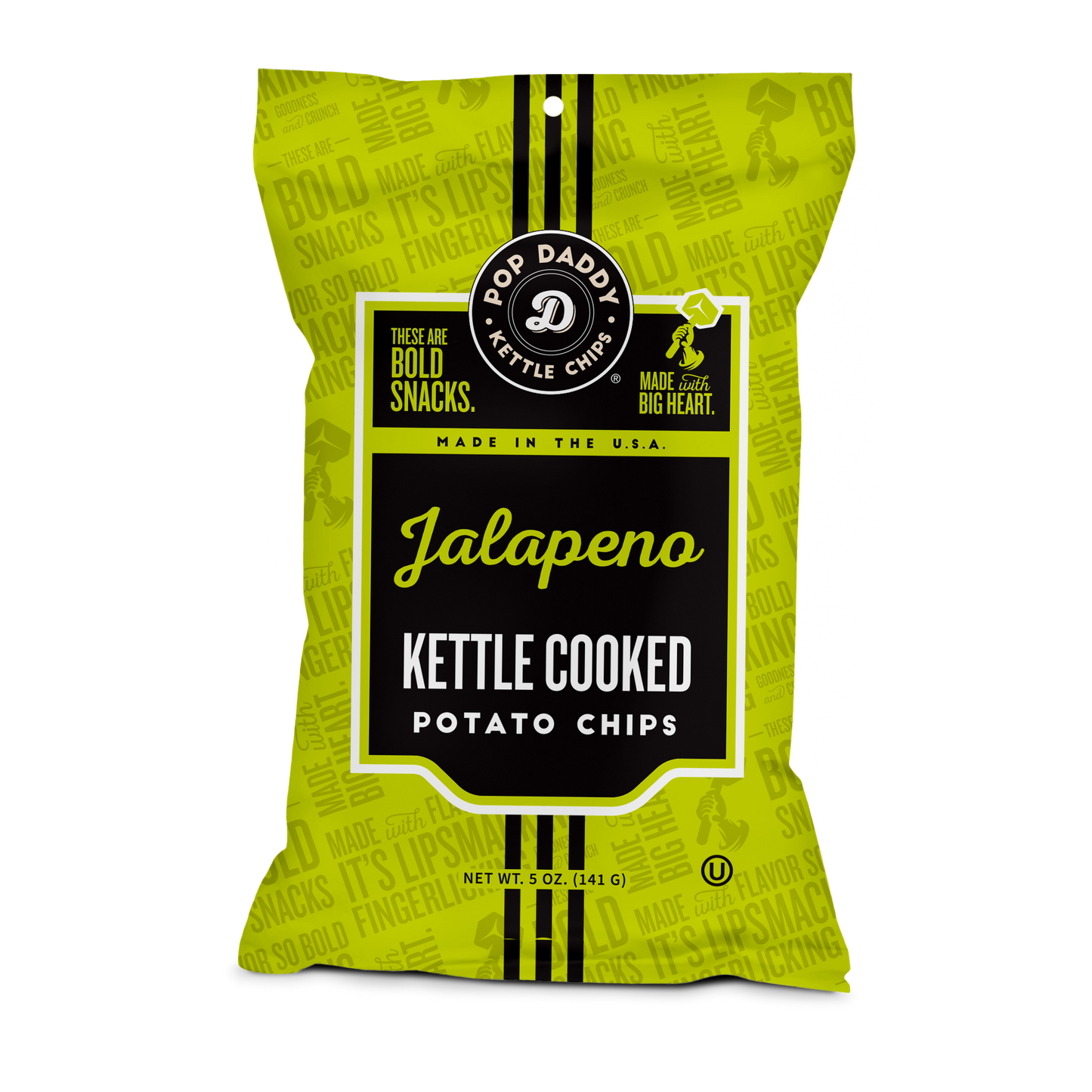 Pop Daddy Snacks - Jalapeño Kettle Cooked Potato Chips 5.0 oz