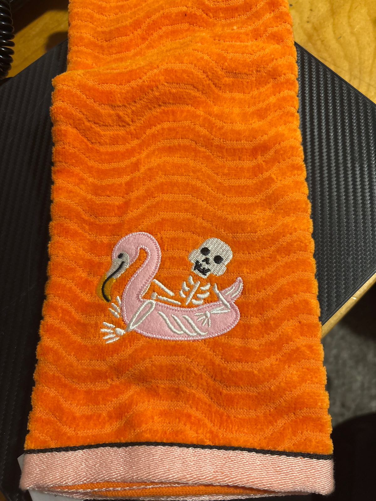 Halloween skull/flamingo