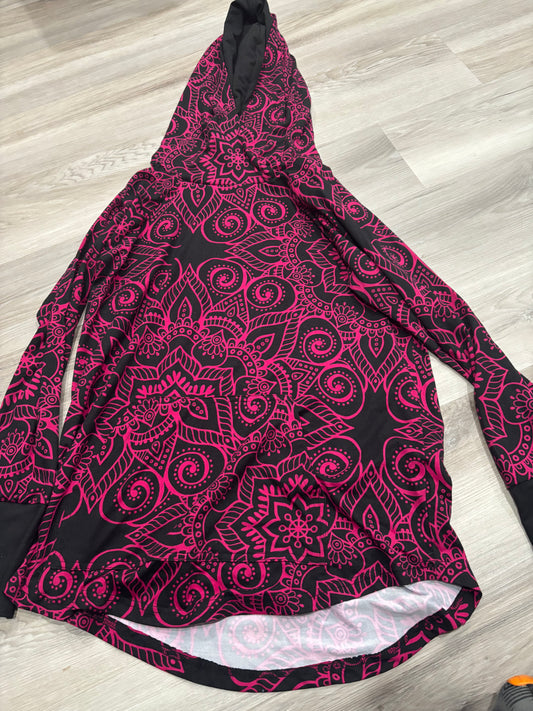 Lularoe hoodie fuschia and black small