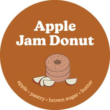 Apple jam donut