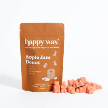 Apple jam donut teddy bear wax