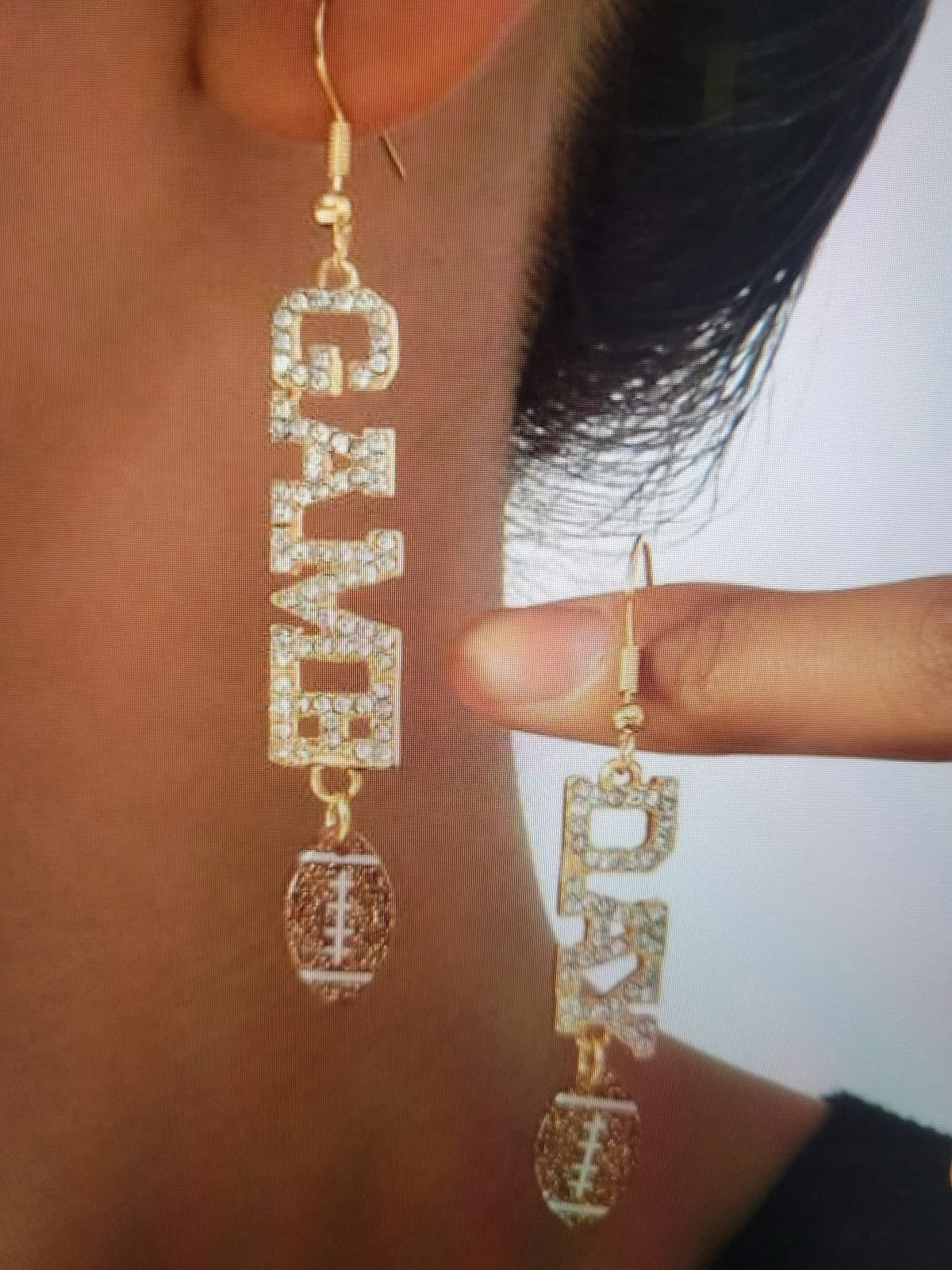 Football earrings