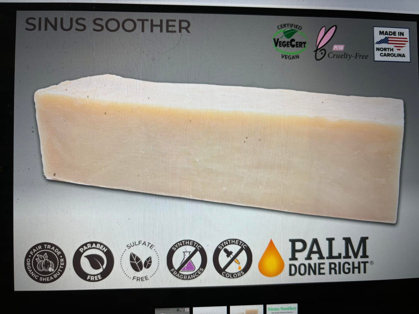 goat soap sinus soother 1 bar