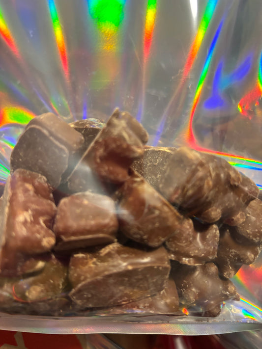 Milk chocolate covered cinnamon bears
