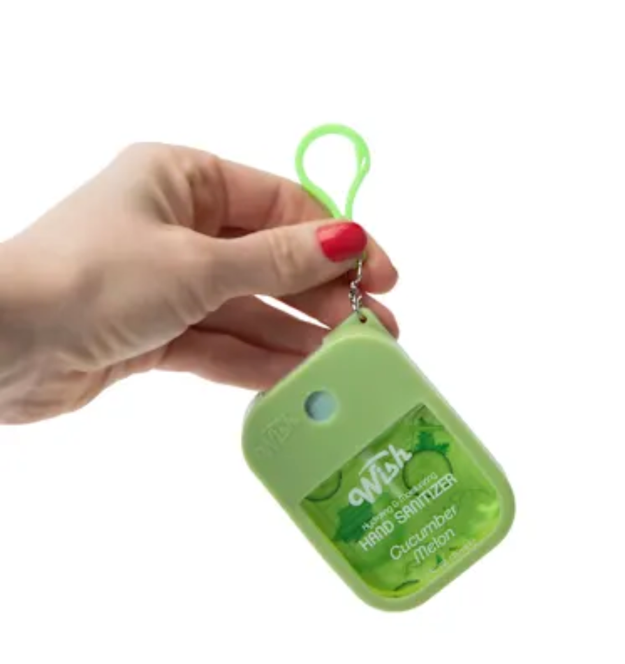Wish Hand Sanitizer Spray 1.2oz w/ Silicone Holder PDQ