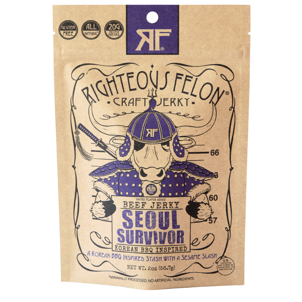 Righteous Felon Craft Jerky - Seoul Survivor Korean BBQ Beef Jerky