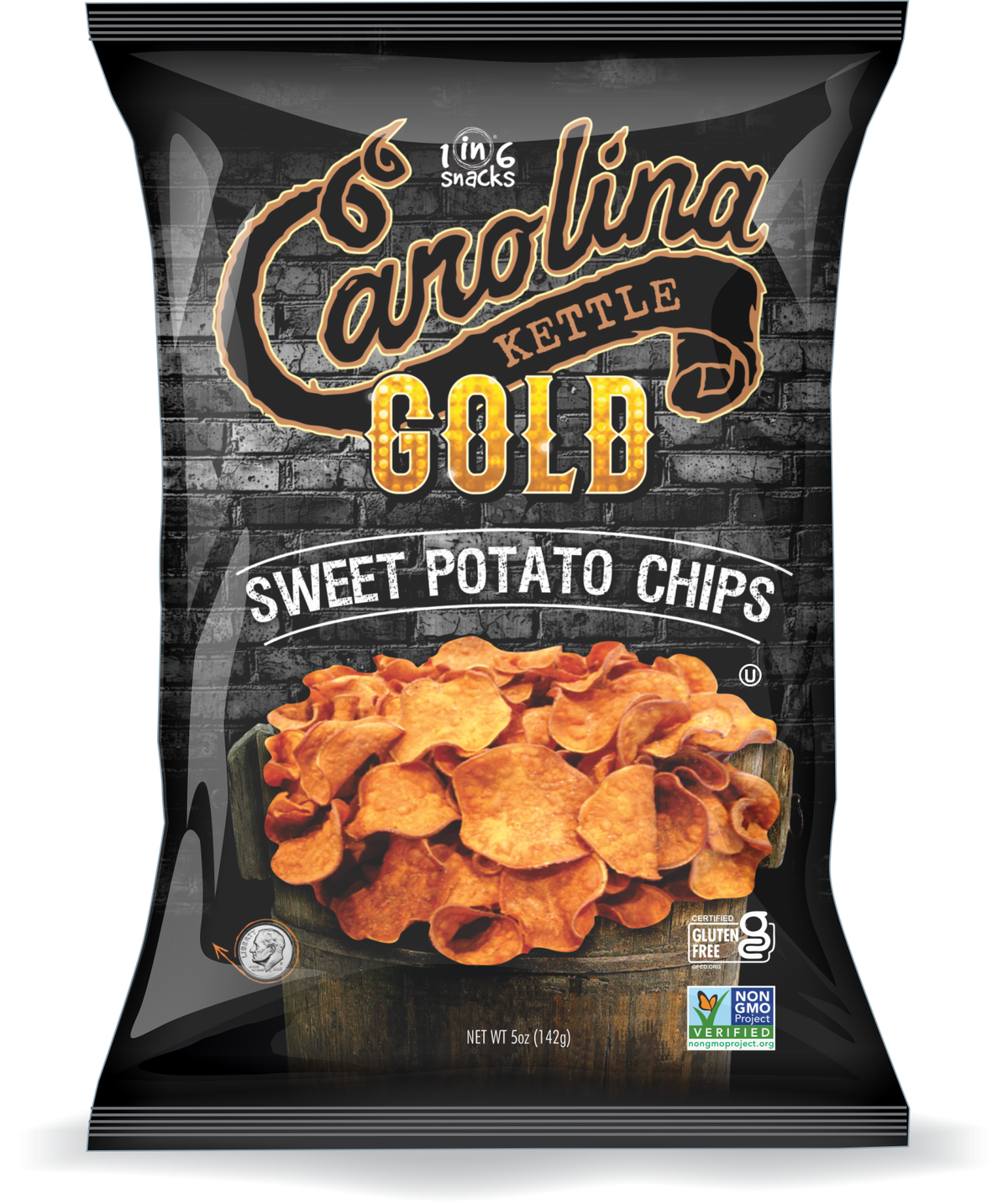 1 in 6 Snacks- Carolina Kettle chips - Sweet Potato Carolina Kettle Chip 5 oz