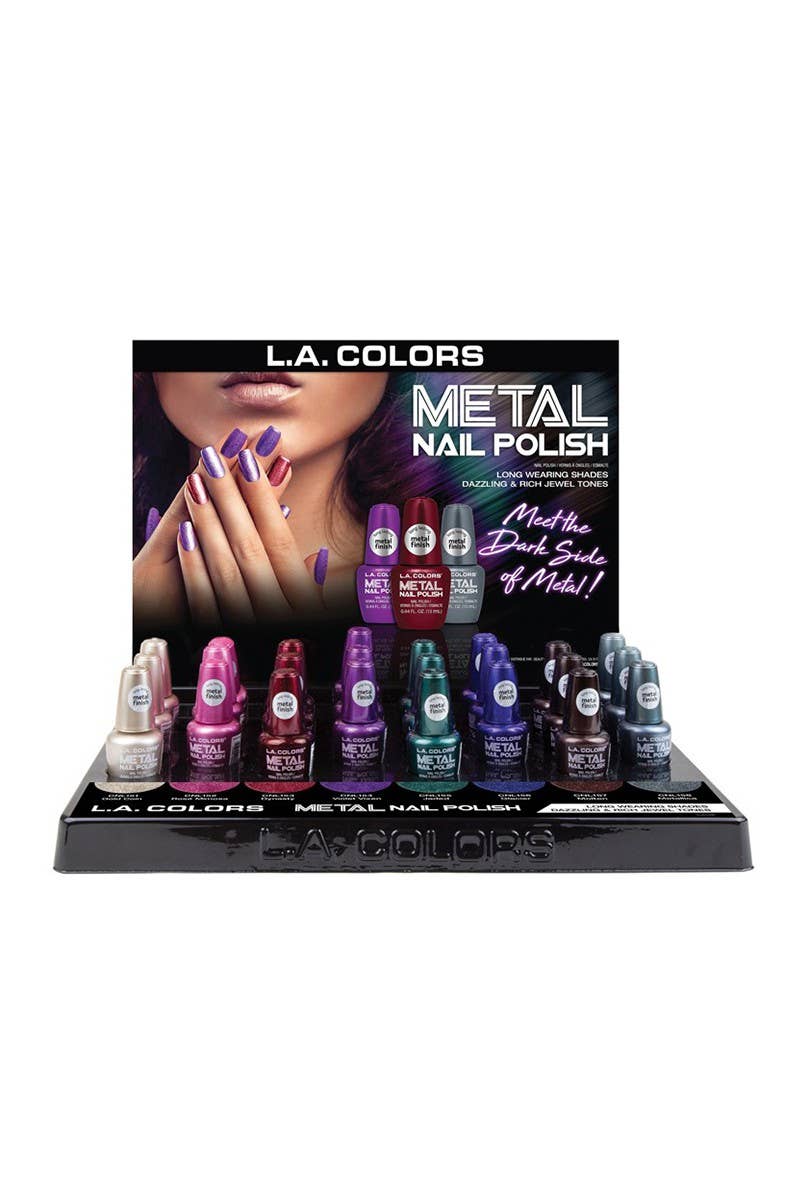 Pineapple Beauty - LA Colors CLAC439 Dark Metal Nail Polish Set - 24pc