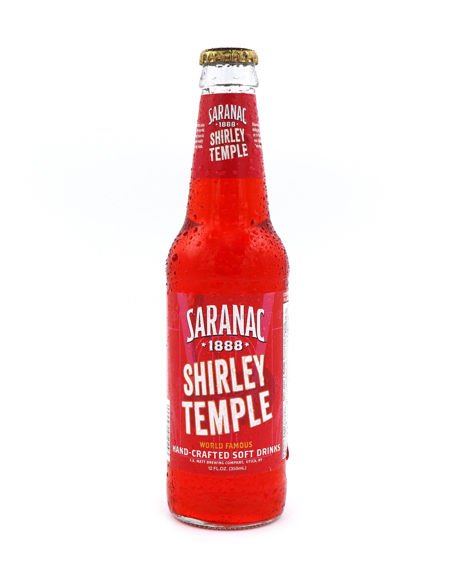 Grandpa Joe's Candy Shop - Saranac Shirley Temple Soda, 12oz Glass Bottle 12ct