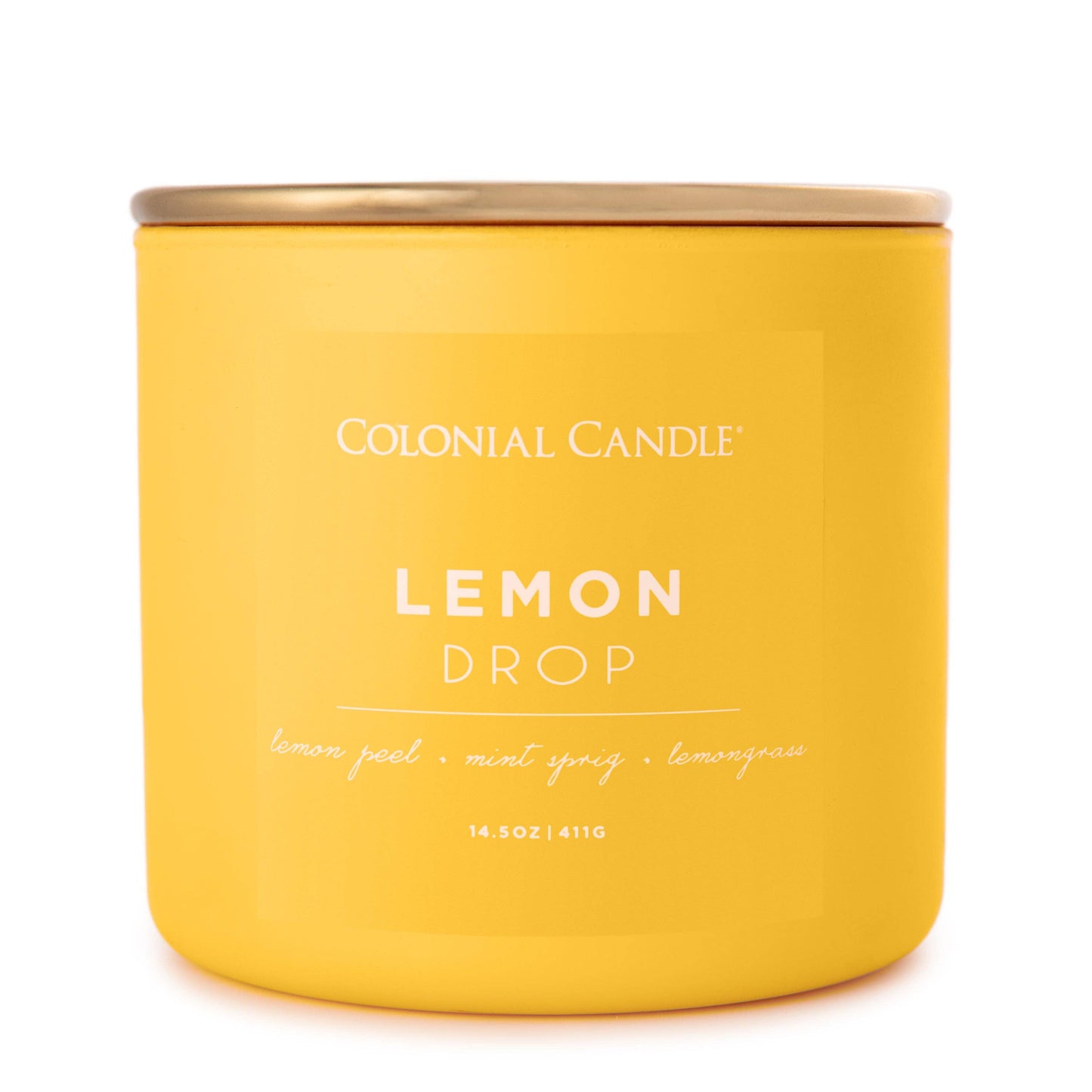 MVP Group International INC - Lemon Drop Scented Jar Candle, Soy Blend Wax, 14.5oz