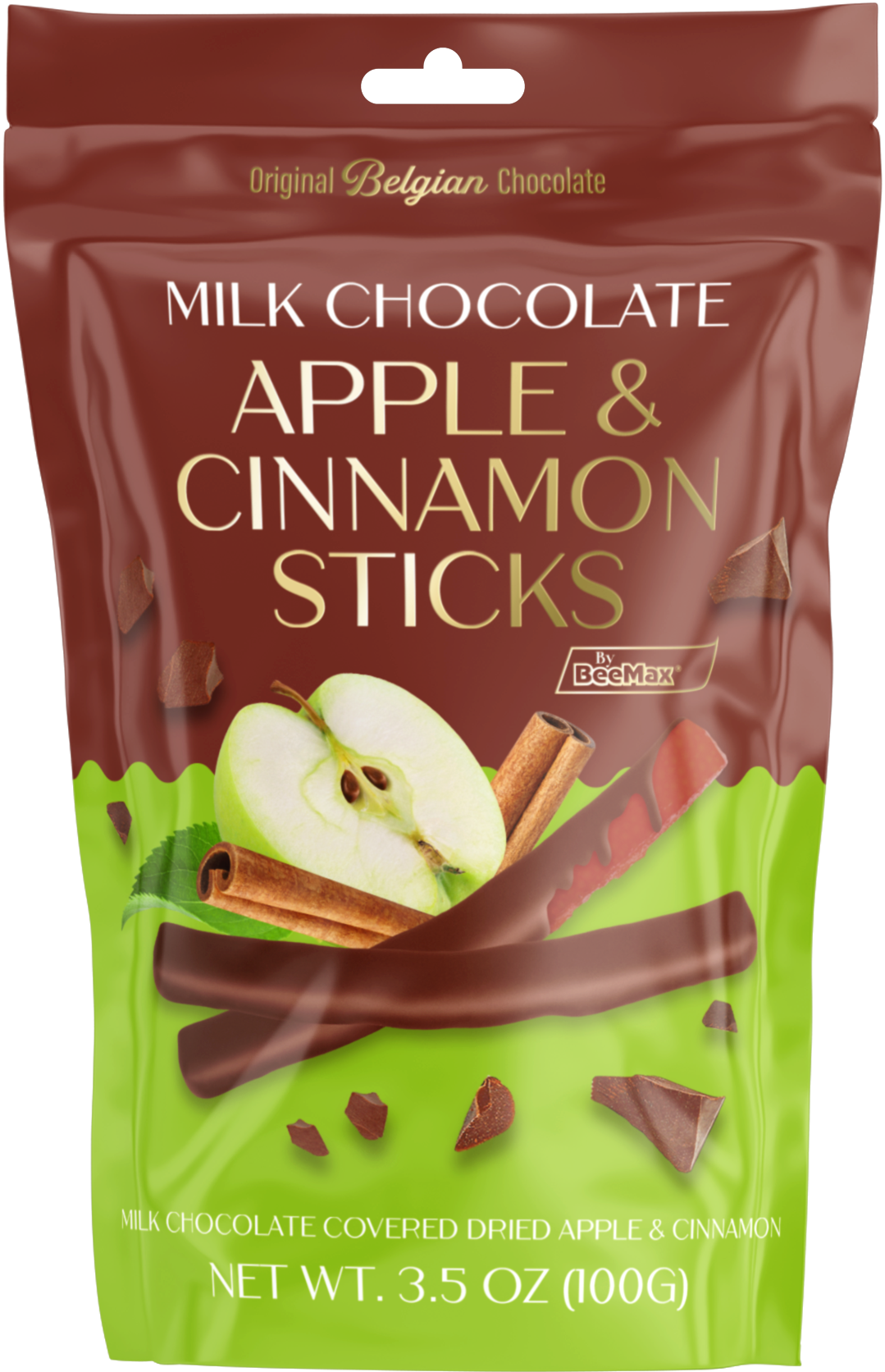 Beemax - Milk Chocolate Covered Dried Apple & Cinnamon Sticks
