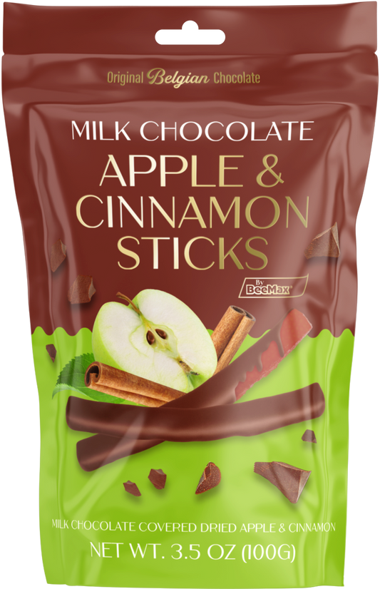 Beemax - Milk Chocolate Covered Dried Apple & Cinnamon Sticks