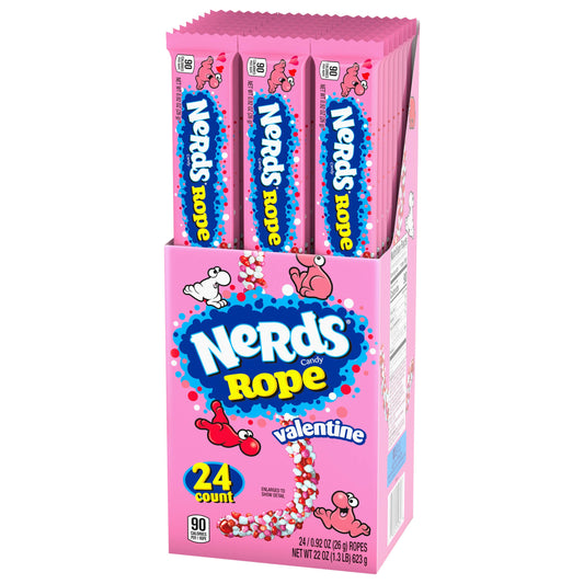 Grandpa Joe's Candy Shop - Nerds Rope Valentine Candy, 24ct Display Box