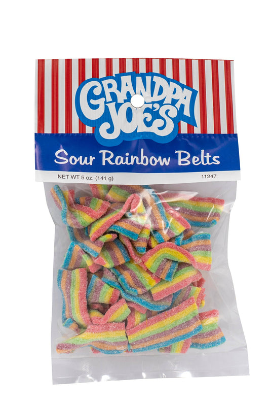 Grandpa Joe's Peg Bags, Sour Rainbow Belts, 5oz