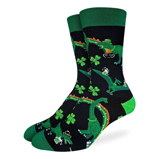 Good Luck Sock - Men's St Patrick's Day Dinosaurs Socks