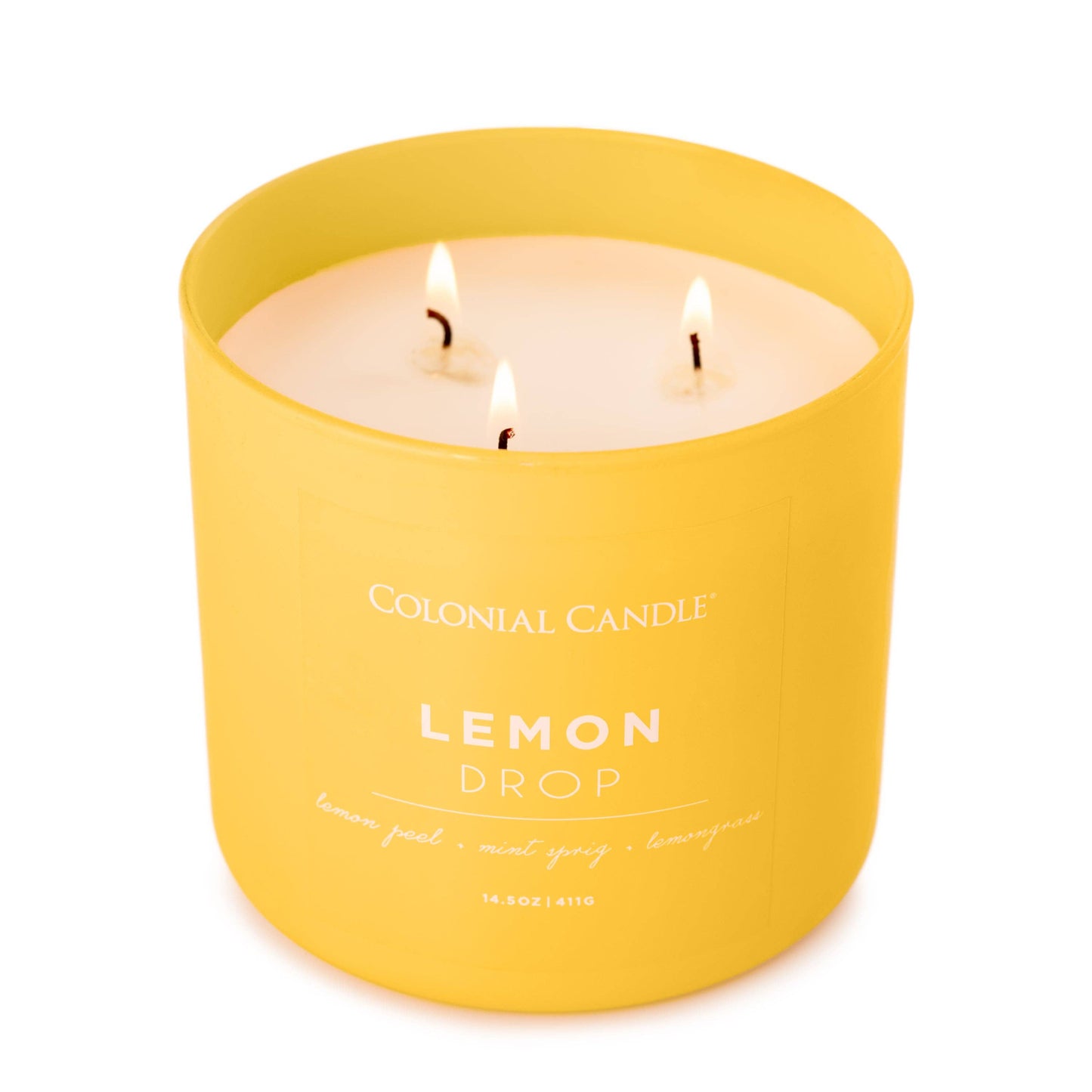 MVP Group International INC - Lemon Drop Scented Jar Candle, Soy Blend Wax, 14.5oz