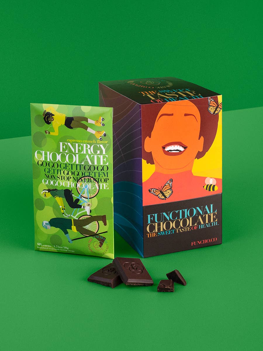The Functional Chocolate Company - Energy Chocolate - Energy Formula - Espresso Flavor