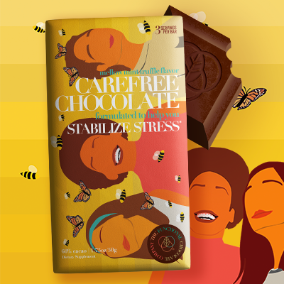 The Functional Chocolate Company - Carefree Chocolate - Stress & Anxiety Formula - Mellow Mint