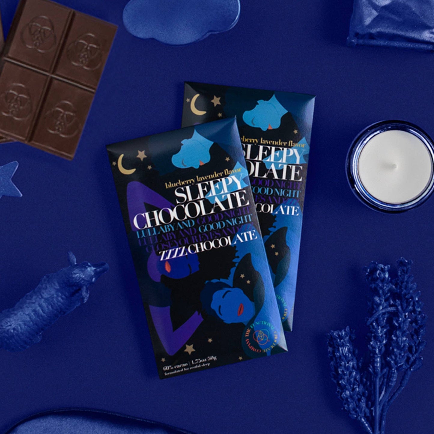 The Functional Chocolate Company - Sleepy Chocolate - Sleep Formula - Blueberry Lavender