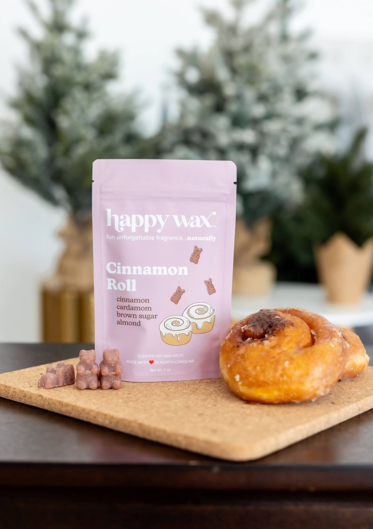 Cinnamon Roll Wax Melts - 4 oz tin 30 teddy bears