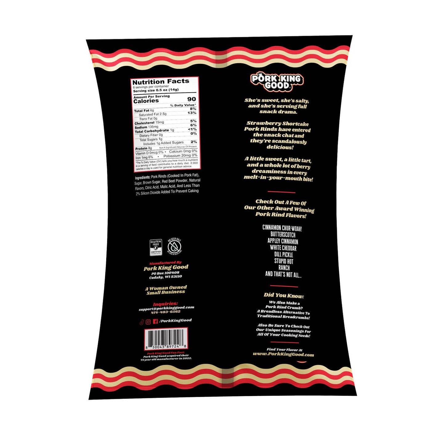 Strawberry Shortcake Flavored Pork Rinds 3oz
