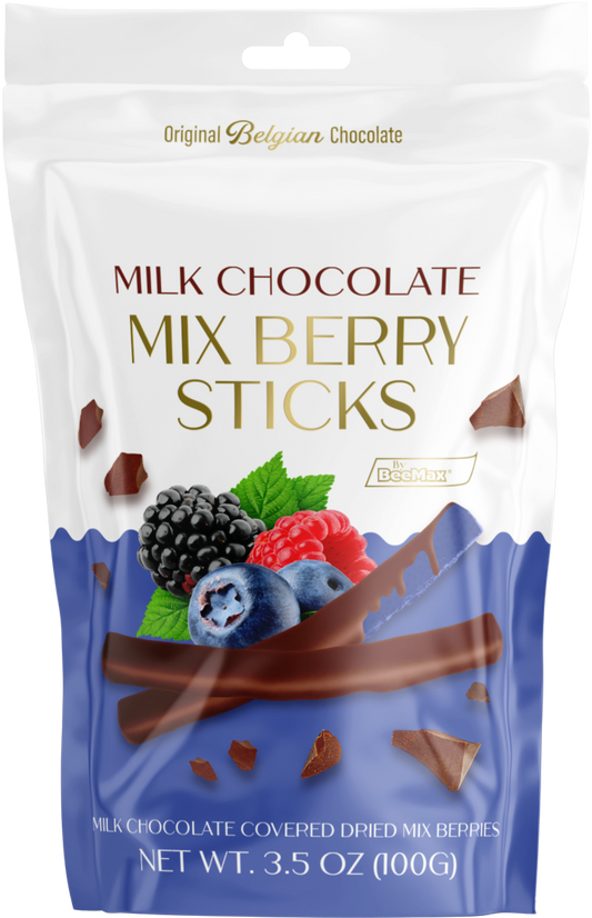 Beemax - Milk Chocolate Covered Dried Mix Berry Sticks