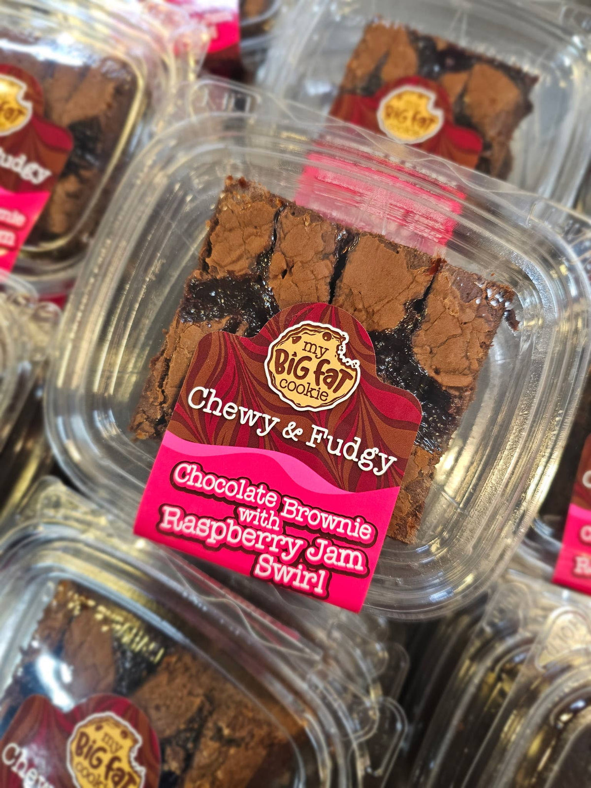 My Big Fat Cookie - Brownie: Chewy Fudgy Raspberry Brownie