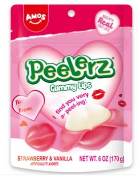 Grandpa Joe's Candy Shop - Amos Peelerz Valentine Gummy Lips 6oz, 12ct