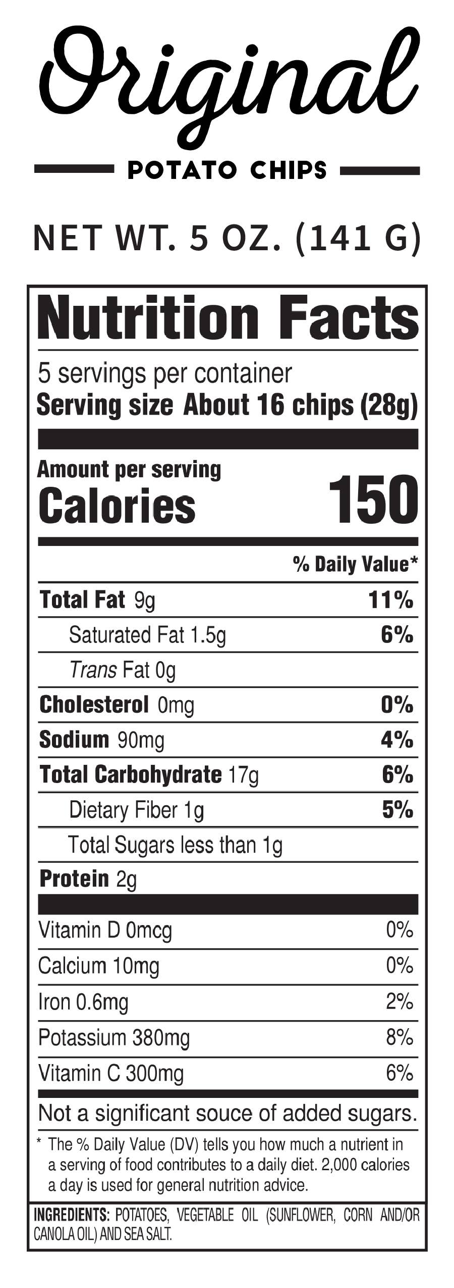 Pop Daddy Snacks - Original Kettle Cooked Potato Chips 5.0 oz