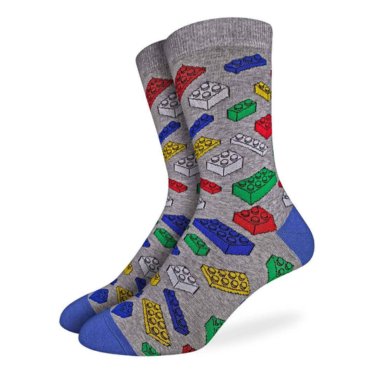 Good Luck Sock - Men's Big and Tall Building Blocks Socks