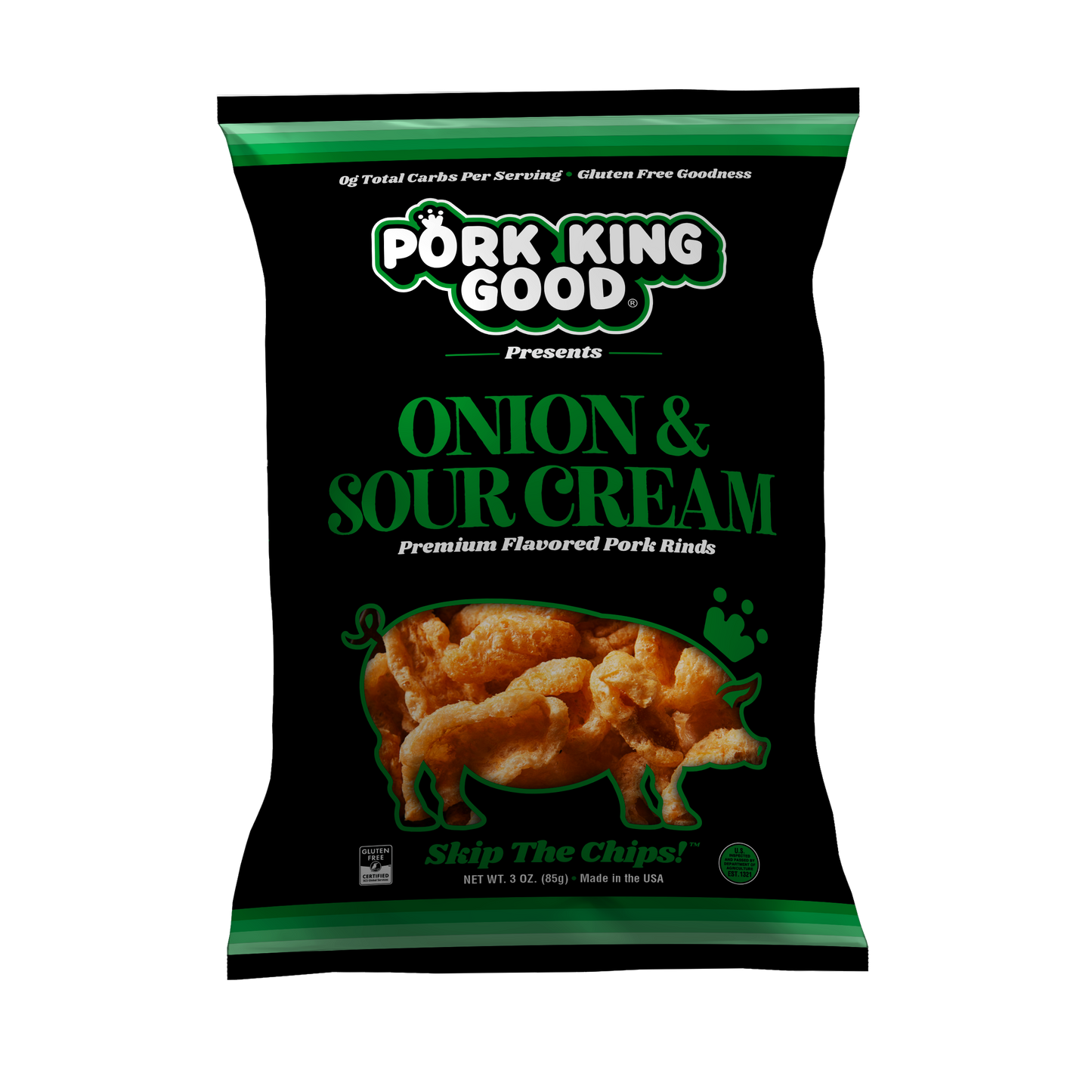 Onion & Sour Cream Pork Rinds - 3 oz