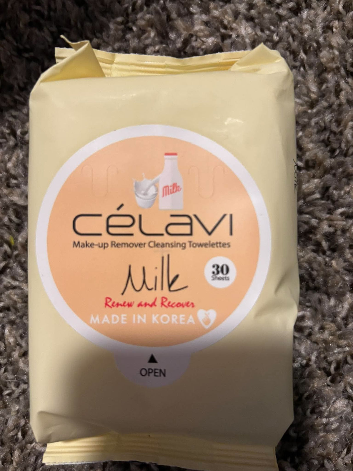 Milk face wipes