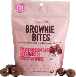 Peppermint Crunch Brownie Bites