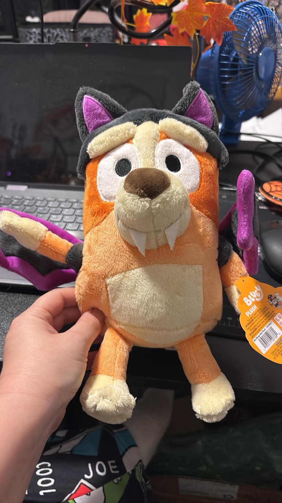 Blue bat stuffed animal